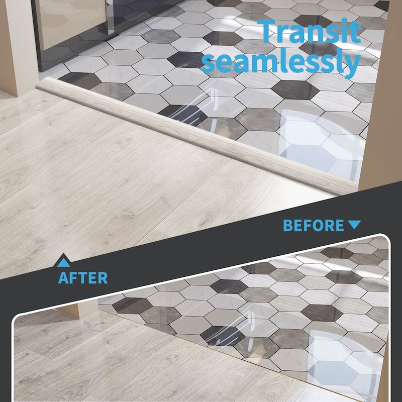 Art3d 10ft Self Adhesive Vinyl Floor Transition Strip,Laminate Floor Strip,Peel and Stick Trim Molding