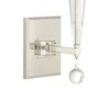 preview thumbnail 4 of 3, Paxton 1 Light Nickel Sconce - 4.5'' W x 17'' H x 8'' D