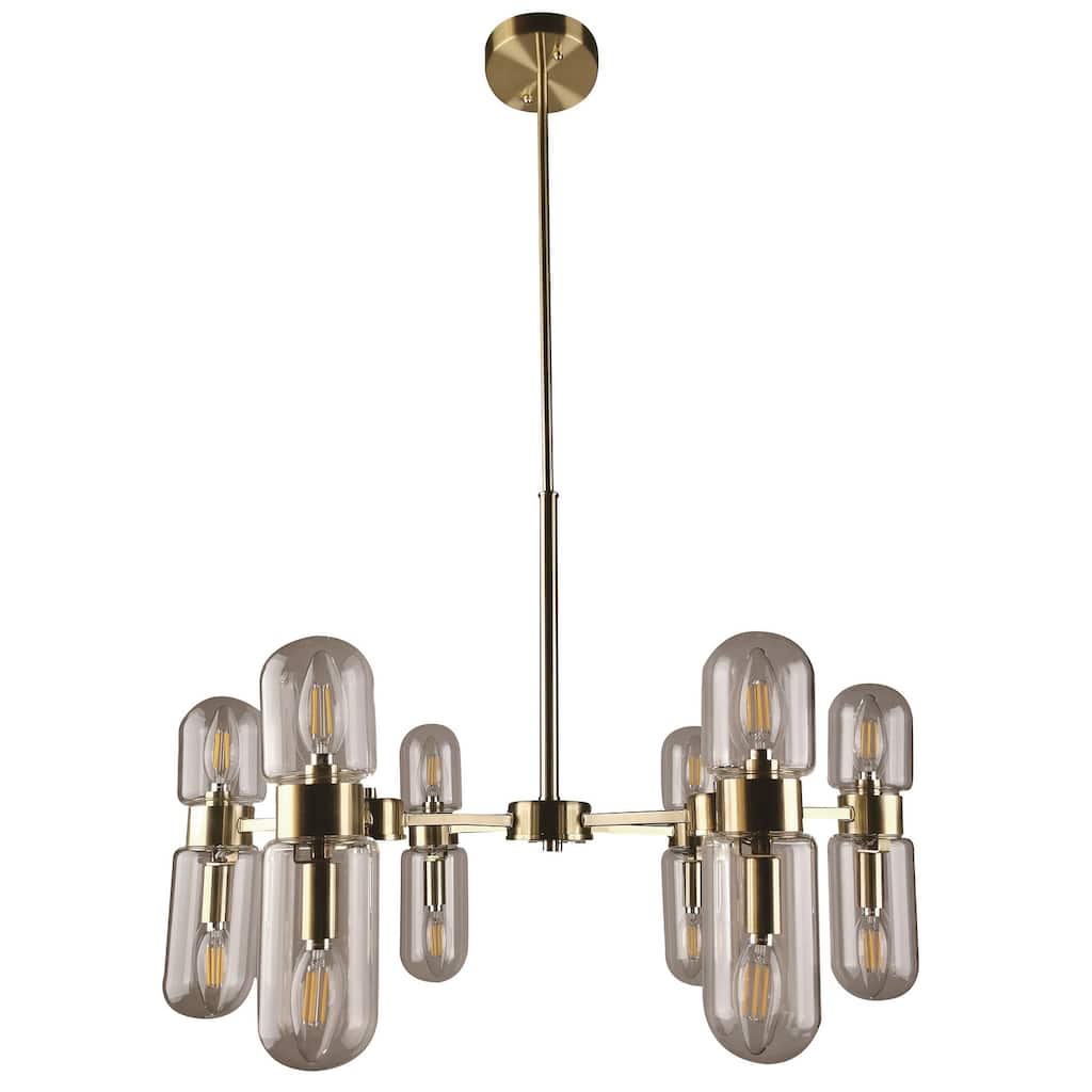 SAFAVIEH Lighting Casiana Chandelier - 27" W x 27" D x 11" H - Gold