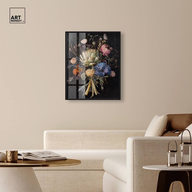 Moody Artichoke II Shadowbox by Art Remedy