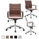 preview thumbnail 47 of 45, Mid Century Office Chair With Arms Wheels Ergonomic Executive PU Leather Arm Rest Tilt Adjustable Height Swivel Task Computer
