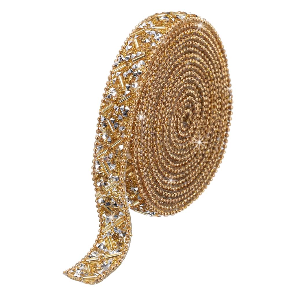 2 Yard 13mm Crystal Rhinestone Diamond Hotfix Ribbon