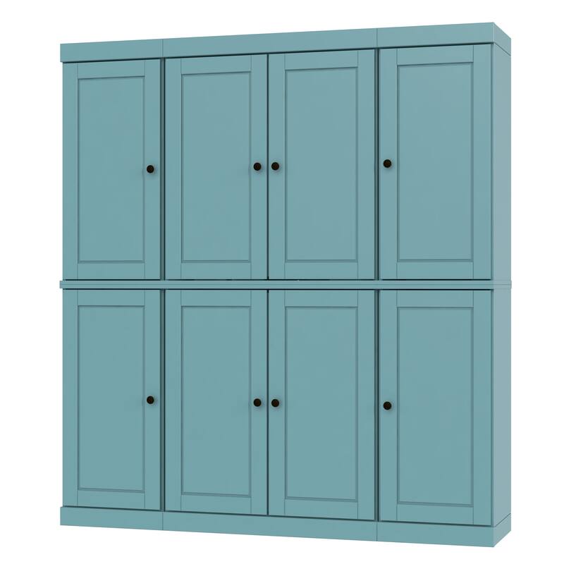 Palace Imports 100% Solid Wood Pantry Cabinet, Raised Panel Doors, Adjustable Shelves, 65" Wide, 71.5" Tall - 65" x 71.5"