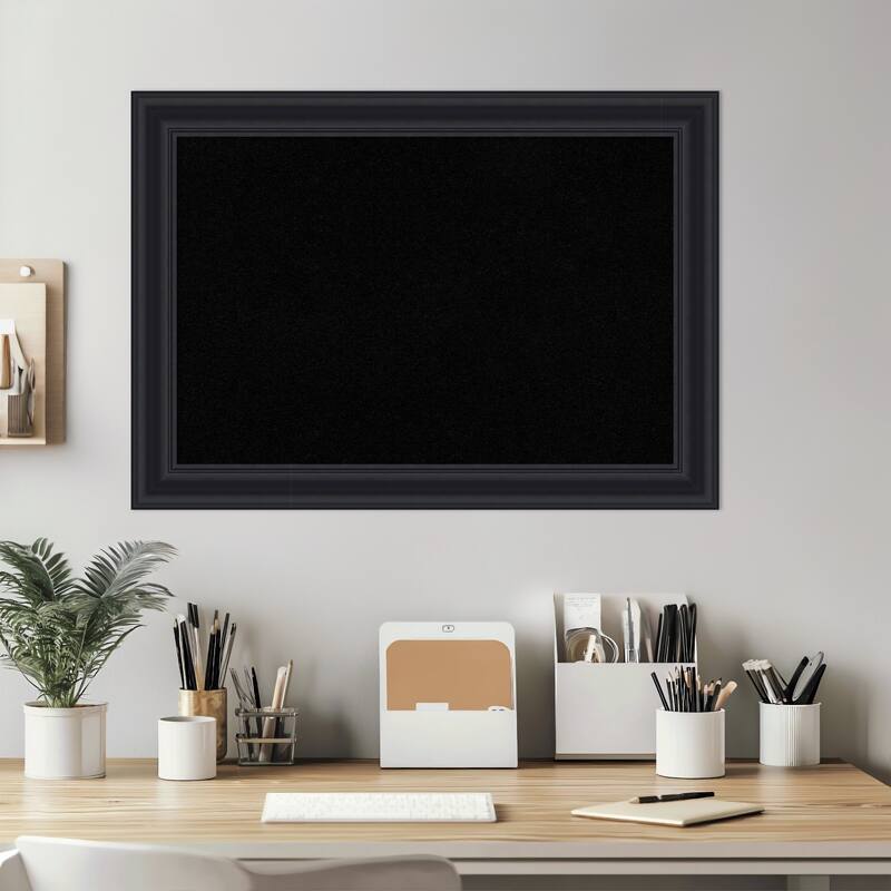 Dalat Black Framed Cork Board - Bulletin Board, Organization Board, Pin Board