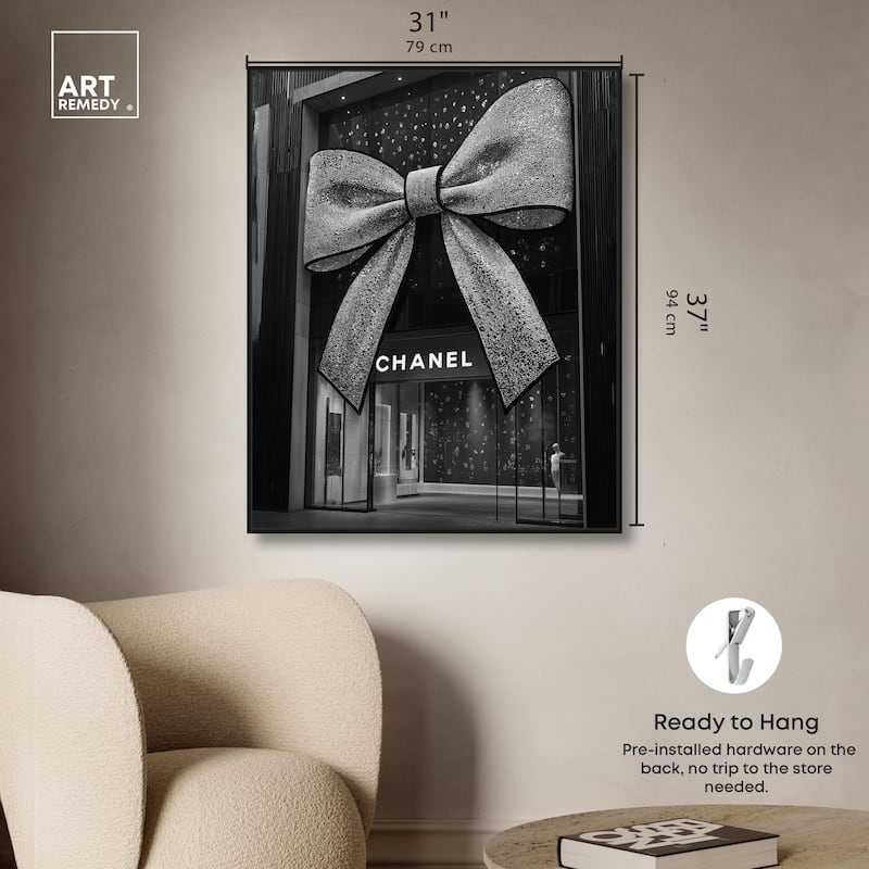 Big Bow Noir Store Canvas by Art Remedy