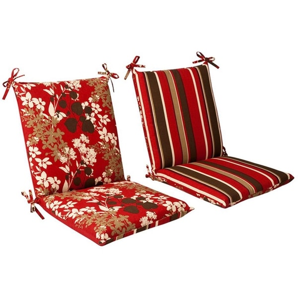 Mid back top outdoor chair cushions