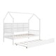 preview thumbnail 26 of 25, Wooden Twin Size House Bed with Trundle,Kids Bed with Shelf