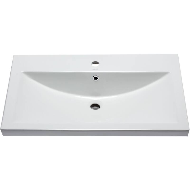 Eago 31-1/2" Drop In Bathroom Sink with Overflow