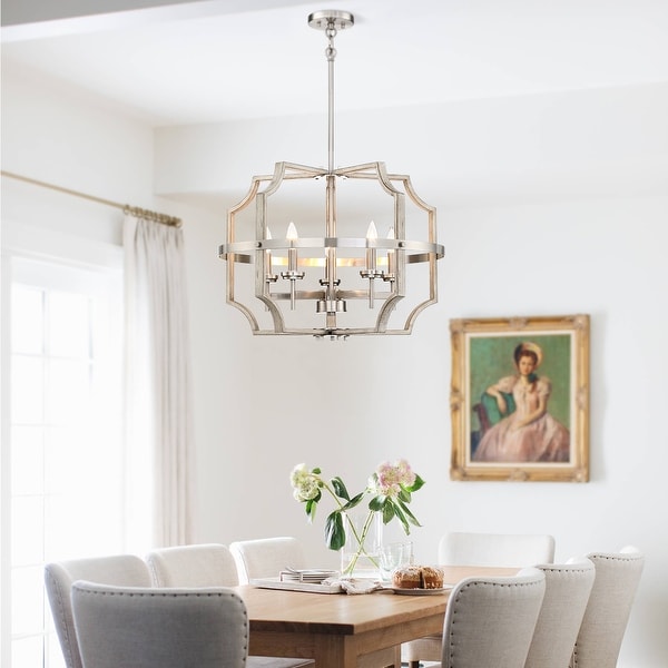 Whitewashed chandelier store