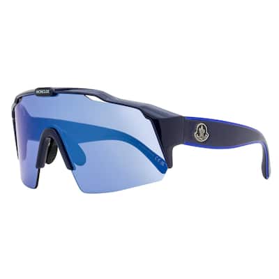 Moncler Men's Alt Fit Shield Sunglasses - Blue