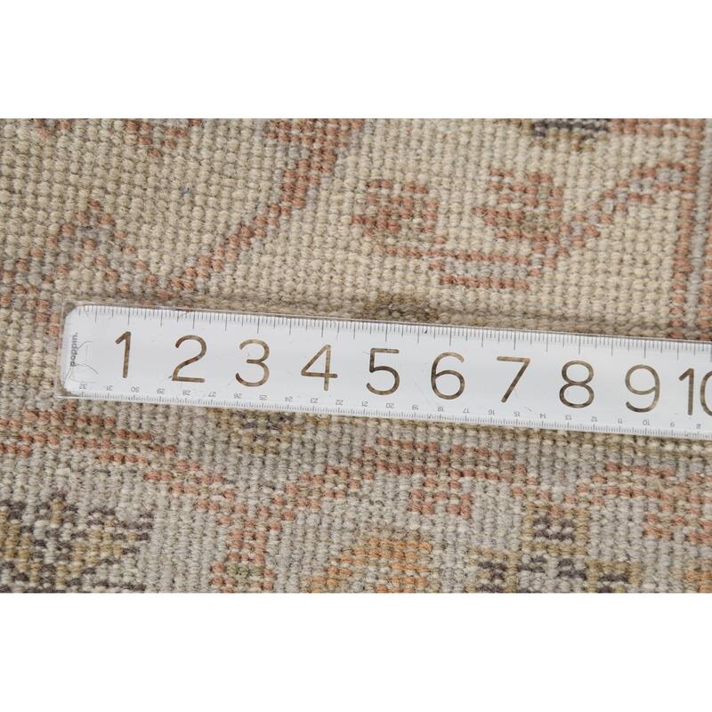 Oushak Indian Runner Rug Hand-Knotted Wool Carpet - 2'7"x 7'9"
