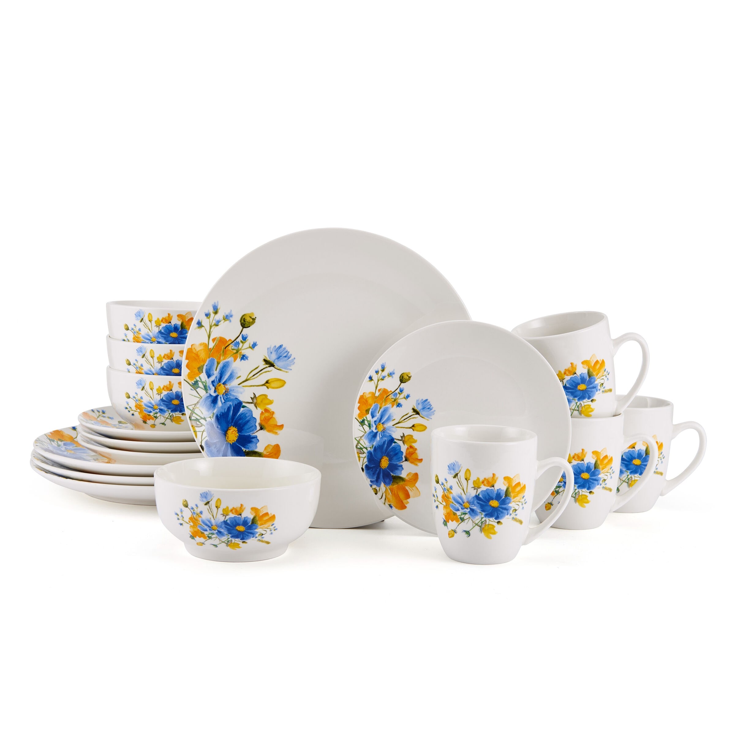 Studio Nova Rhea 16pc Dinnerware Set, Porc, Serv for 4 - 16-pc