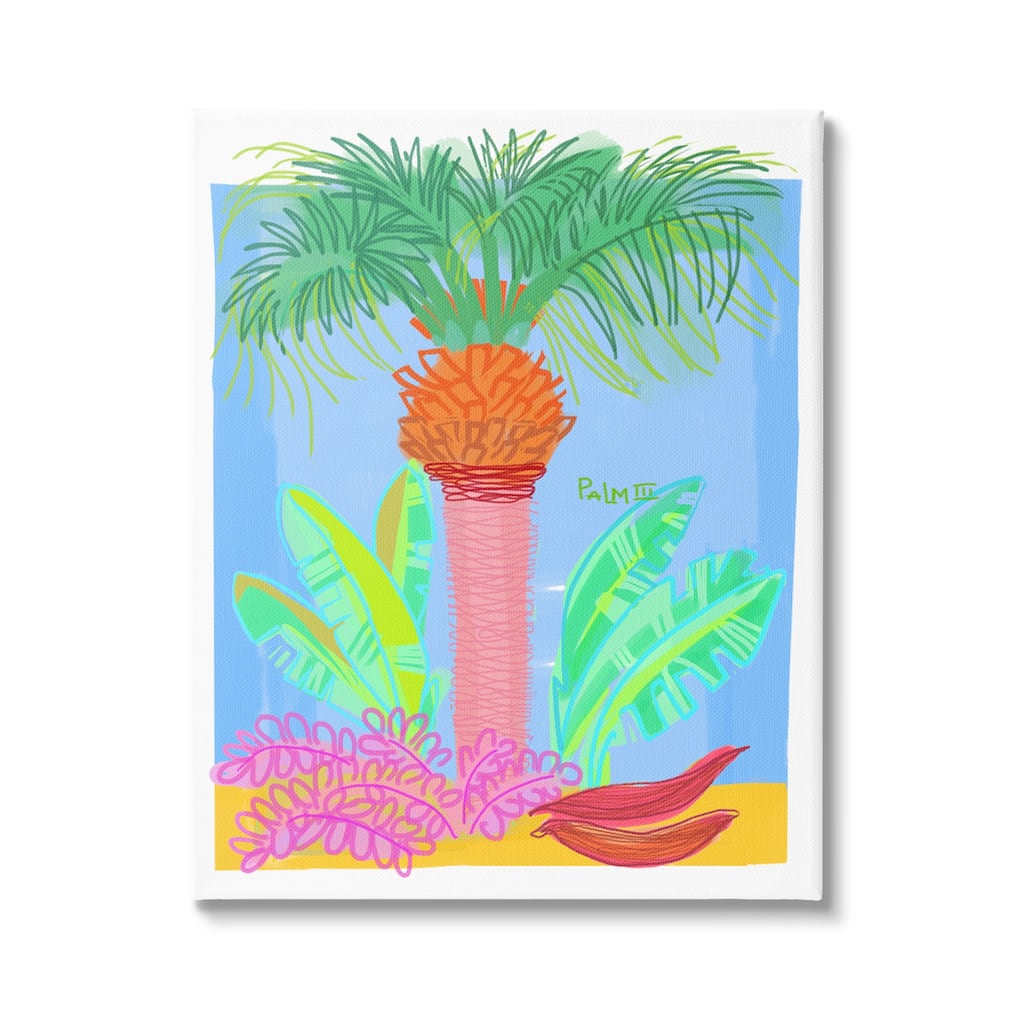 Stupell Tropical Palm Tree Botanicals Summer Beach Day Canvas Wall Art, Design by unknown