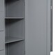 preview thumbnail 20 of 38, Full Size Wood Loft Bed With Wardrobes, Cabinets and Drawers, Gray