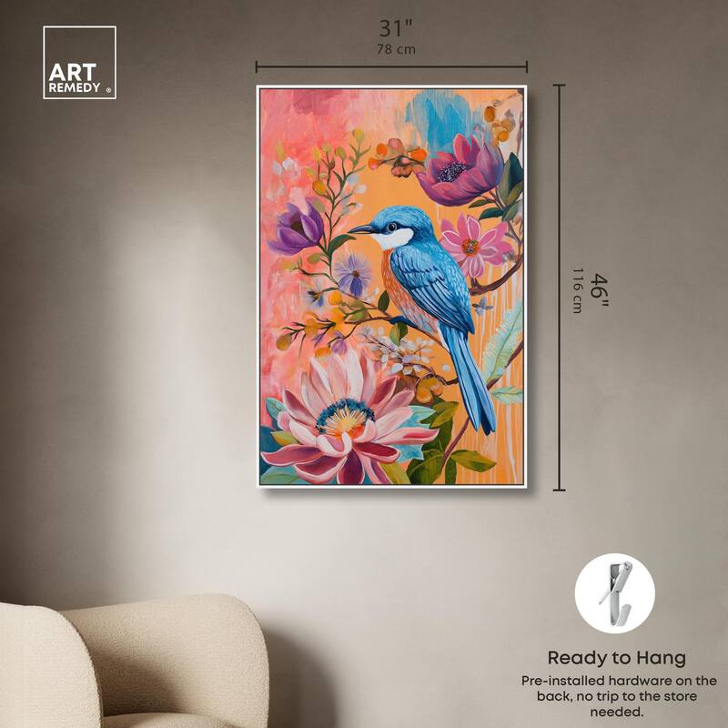 Spring Bird Canvas by Art Remedy