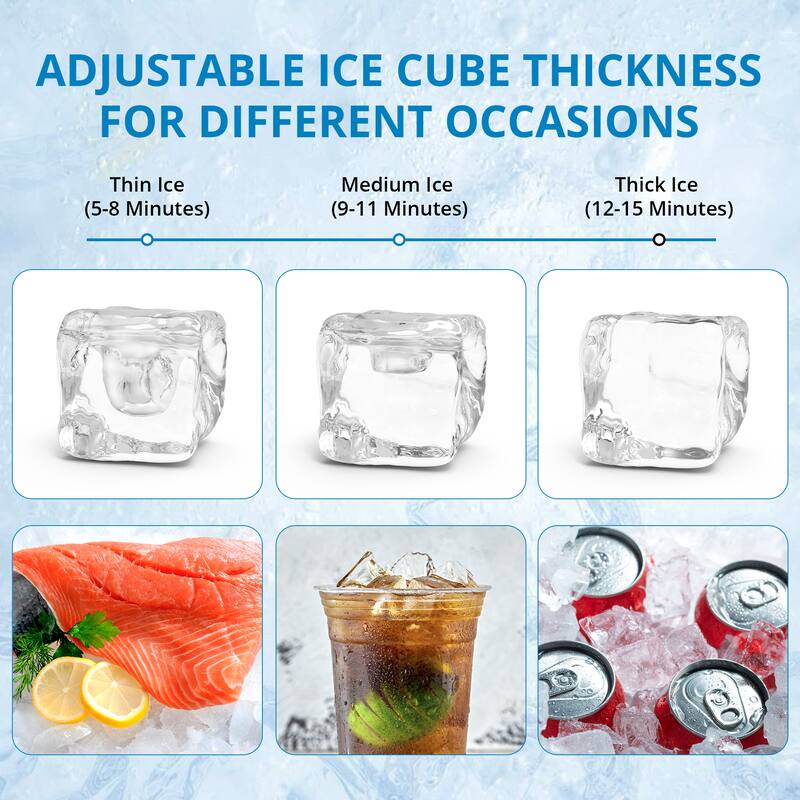 Commercial Ice Maker Machine, 350lbs/24H with 220 Lbs Storage Bin