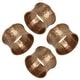 preview thumbnail 2 of 1, Saro Lifestyle Classic Brass Napkin Rings (Set of 4) - Smooth Curved Silhouette for Timeless Table Styling