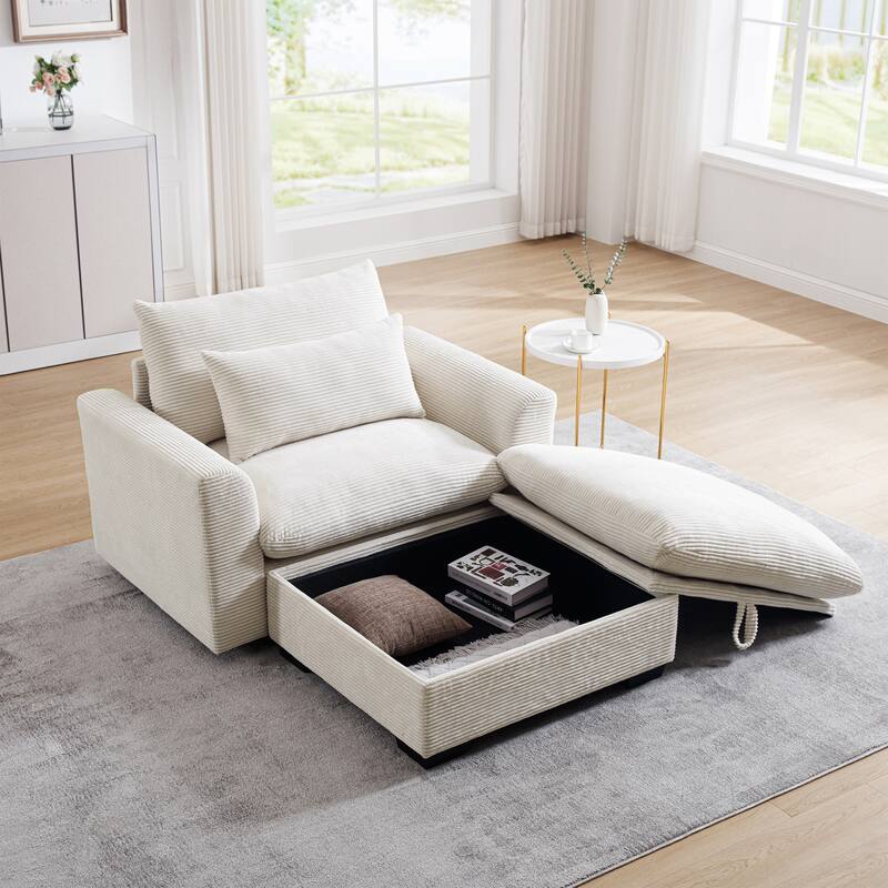 Ergonomic Flexible Combination Single Sofa Set w/Waist Pillow