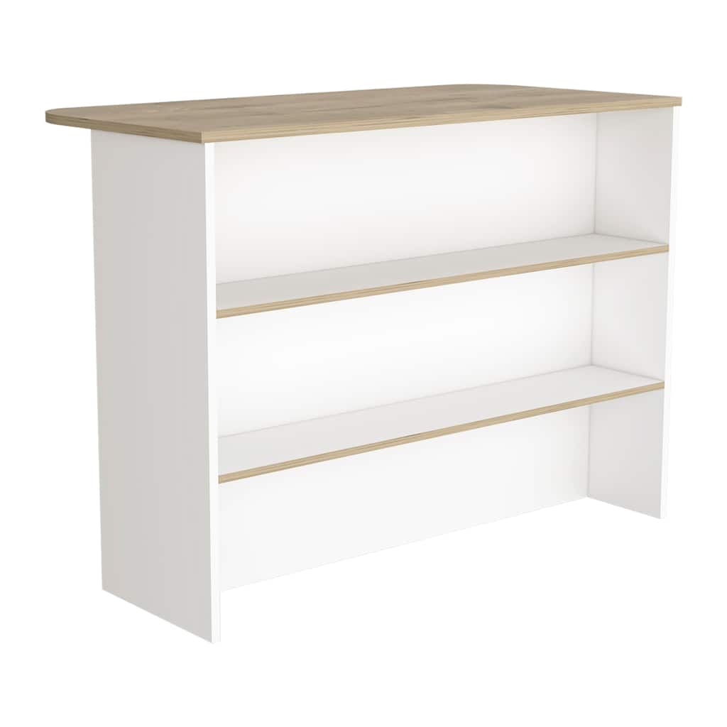 Kitchen Bar for Kitchen, Dining Room,Living Room, White / Light Pine