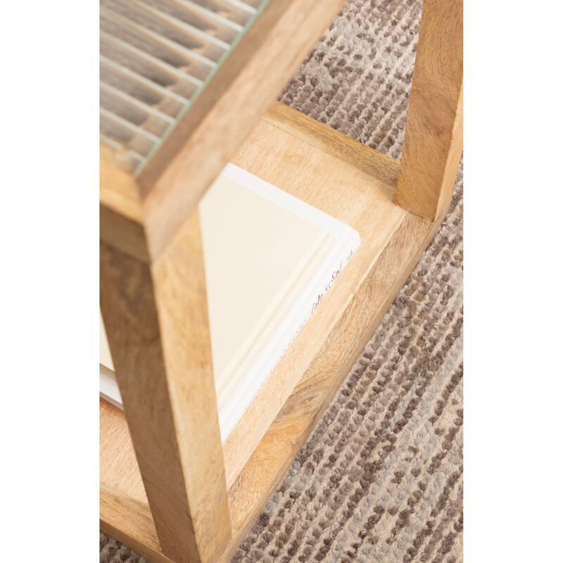 Kate and Laurel Keating Wood and Glass Table