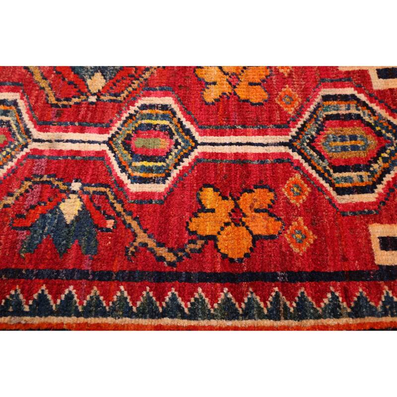 ECARPETGALLERY Hand-knotted Melis Red Wool Rug - 3'7 x 9'9