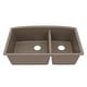 preview thumbnail 67 of 76, Karran Undermount Quartz Double Bowl Kitchen Sink Concrete