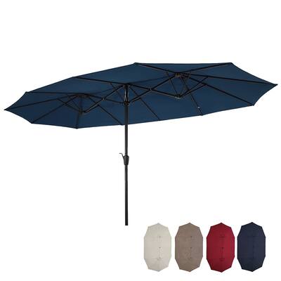 15x9ft Outdoor Twin Patio Market Umbrella