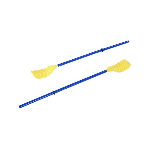 Set of 2 Blue and Yellow Three Section Durable Rowing Oars 49"