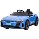 preview thumbnail 3 of 7, 12V Audi RS E-tron GT Kids Electric Ride-On Car - 3.1 MPH with Remote Control, Suspension, Music & LED Lights (Blue)