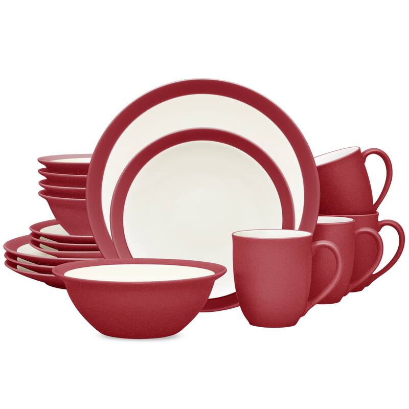 Noritake Colorwave 16-Piece Curve Dinnerware Set, Service For 4 - Raspberry