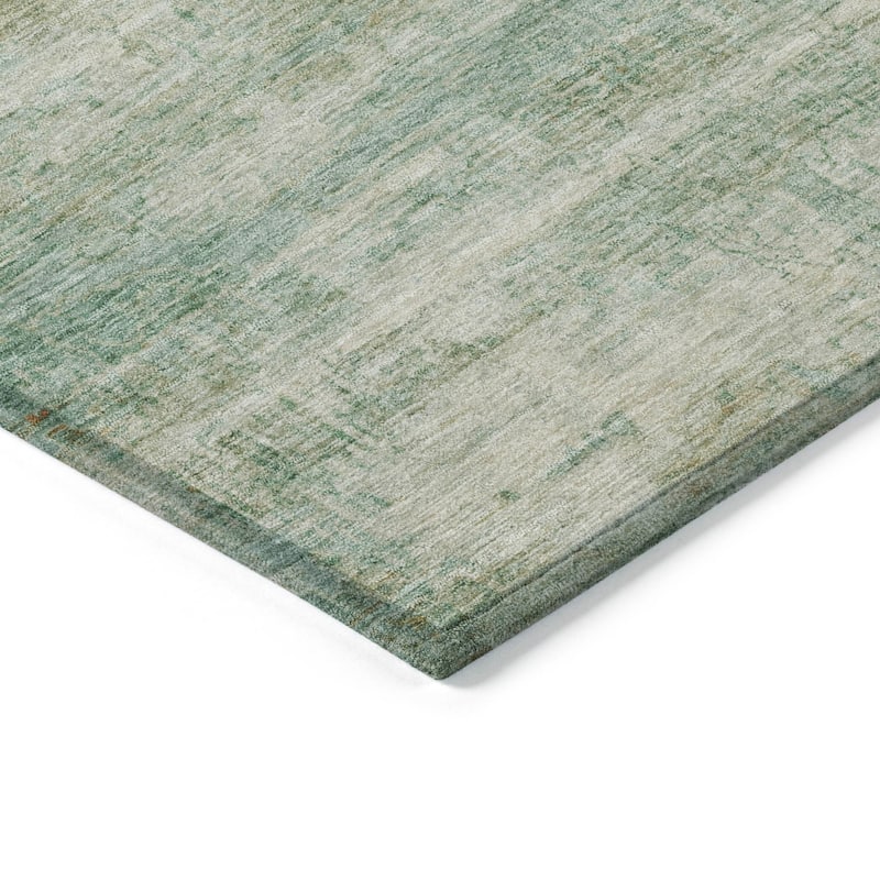 Machine Washable Indoor/Outdoor Watercolor Ombre Chantille Rug