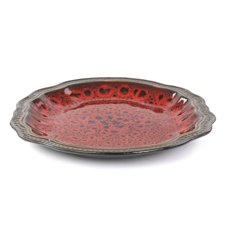 6 Piece Stoneware Dinner Plate Set - 10.3 Inch