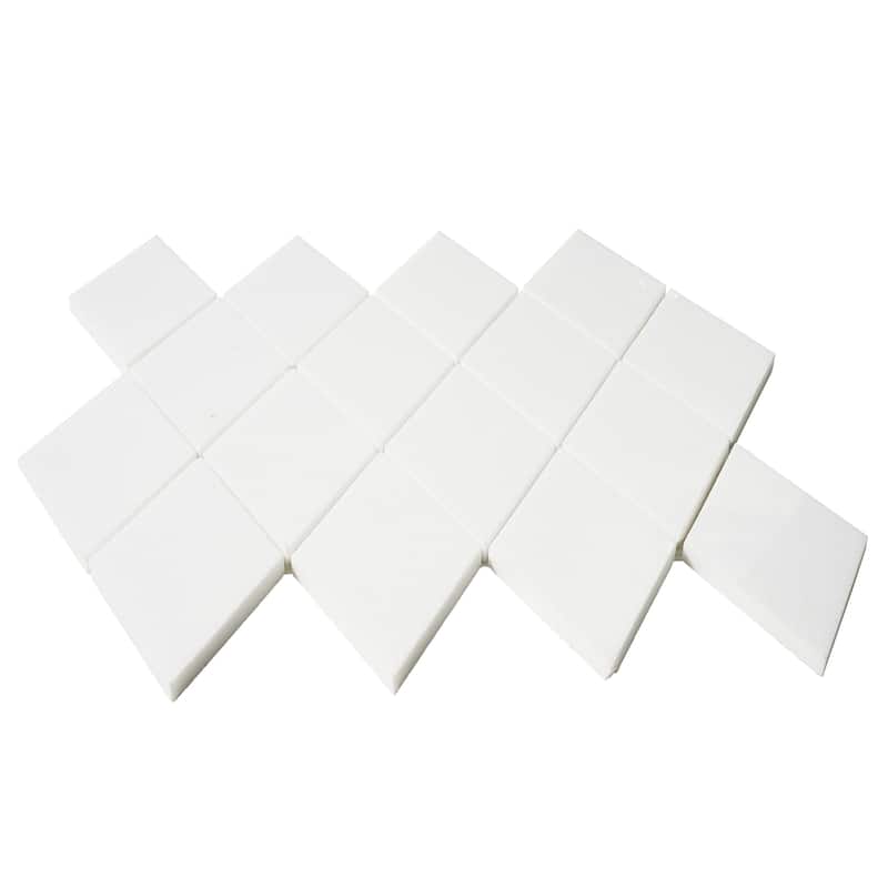 Thassos Marble 3" x 5.5" Harlequin Polished Mosaic Tile