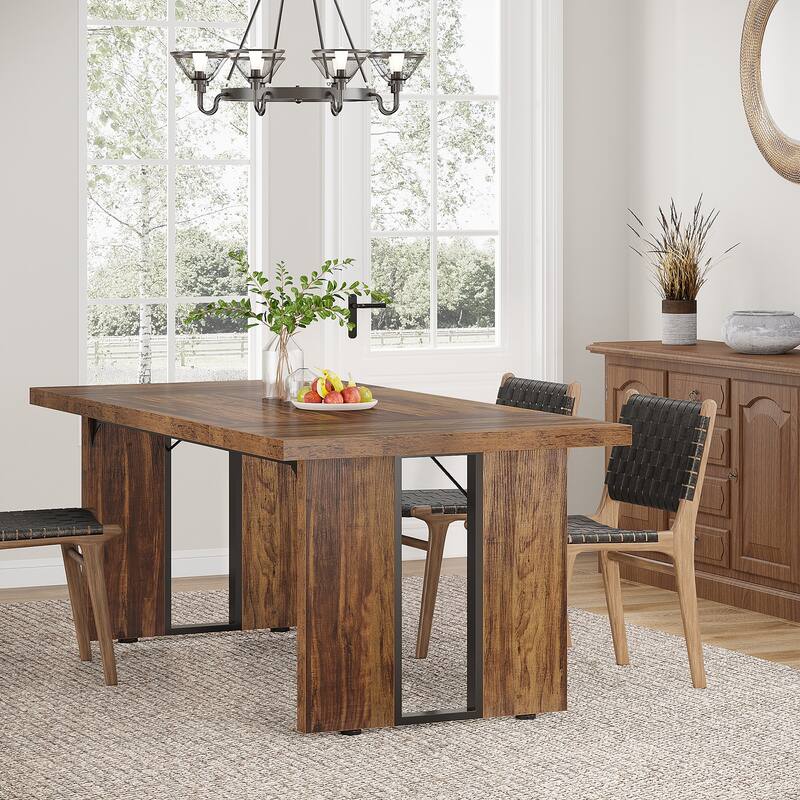 71 Inches Rectangular Wood Dining Room Table