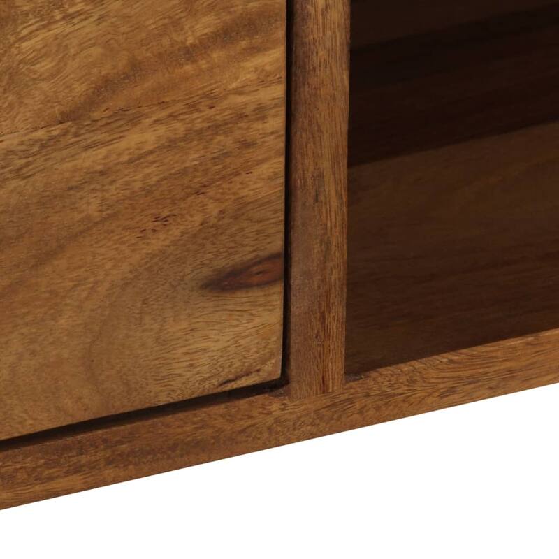 vidaXL TV Stand 55.1"x11.8"x15.7" Solid Wood Sheesham