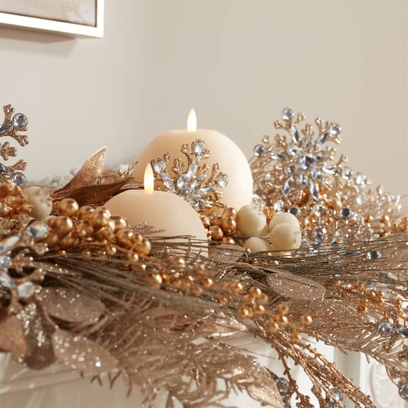 Jeweled Snowflake Spray (Set of 2) - N/A