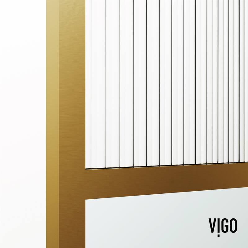 VIGO Essex 34" W x 74" H Framed Fixed Shower Screen