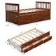 preview thumbnail 5 of 34, Costway Twin Captain's Bed Bunk Bed Alternative w/ Trundle & Drawers