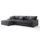 118.4"W Plush Modular Sectional Sofa with Pillows