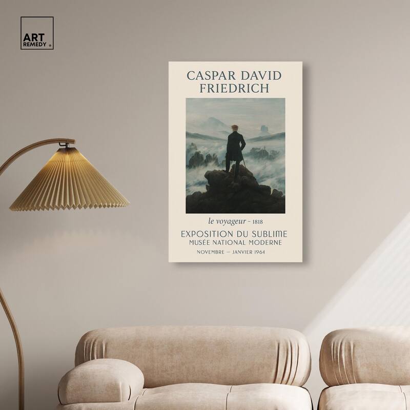 Wanderer Above the Sea of Fog Canvas by Art Remedy, Gallery Wrapped
