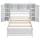 preview thumbnail 14 of 16, Twin Size Platform Bed with Storage Headboard, Kids Bed Frame with 3-built-in shelves & 2-side lockers for Bedroom, Grey