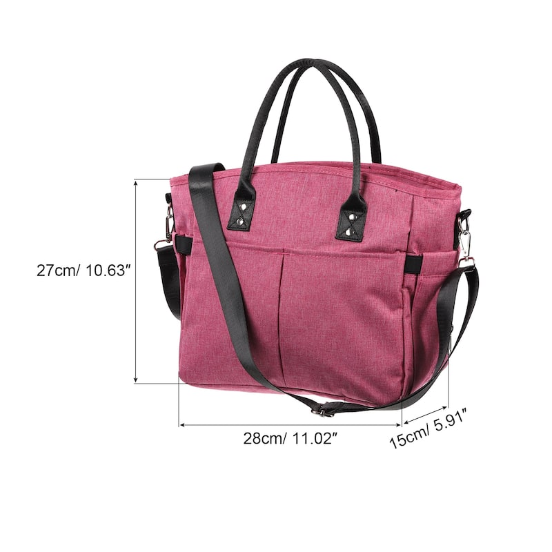 Insulated Lunch Bag, Lunch Tote Bag, 10.63"x5.91"x11.02" - Rose Red