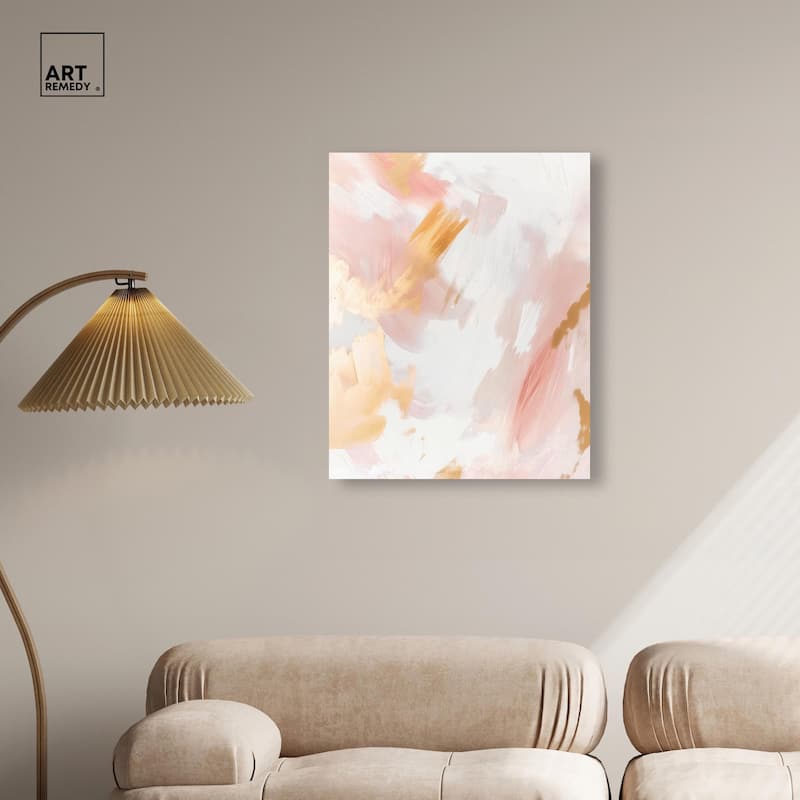 Rose Gold Veil III Canvas by Art Remedy, Gallery Wrapped
