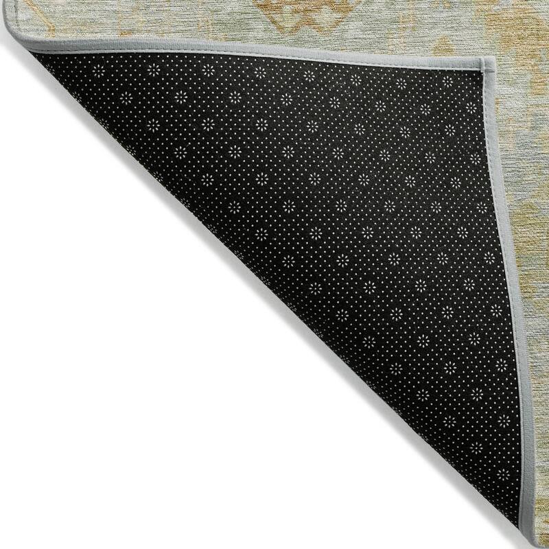 Machine Washable Indoor/ Outdoor Vintage Traditional Chantille Rug