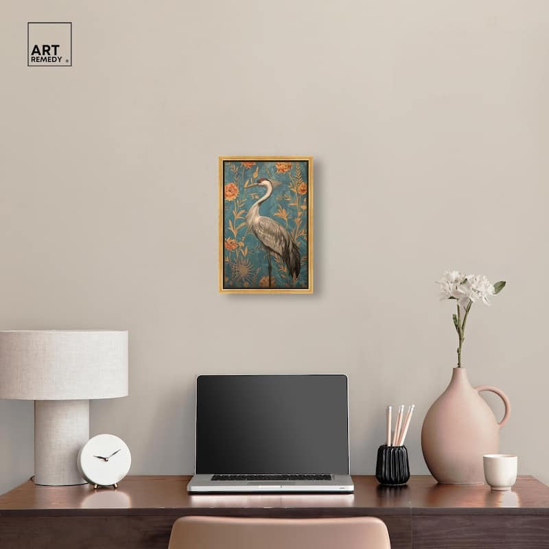 Graceful Grus Gaze Canvas by Art Remedy