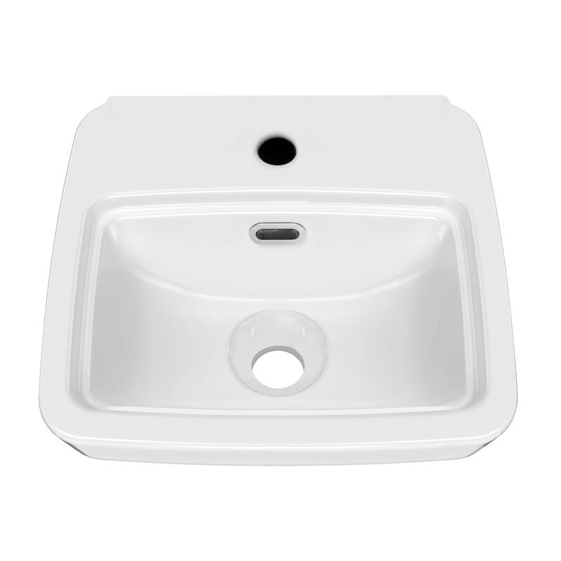 Whitehaus B-EVO14 13-3/8" Rectangular Vitreous China Wall Mounted