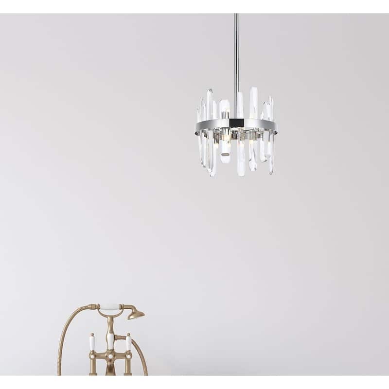 Elegant Lighting 2200D12 Serena 6 Light 12" Wide Crystal Pendant with