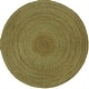preview thumbnail 14 of 40, Hand-Woven Camino Jute Area Rug 8' Round - Olive
