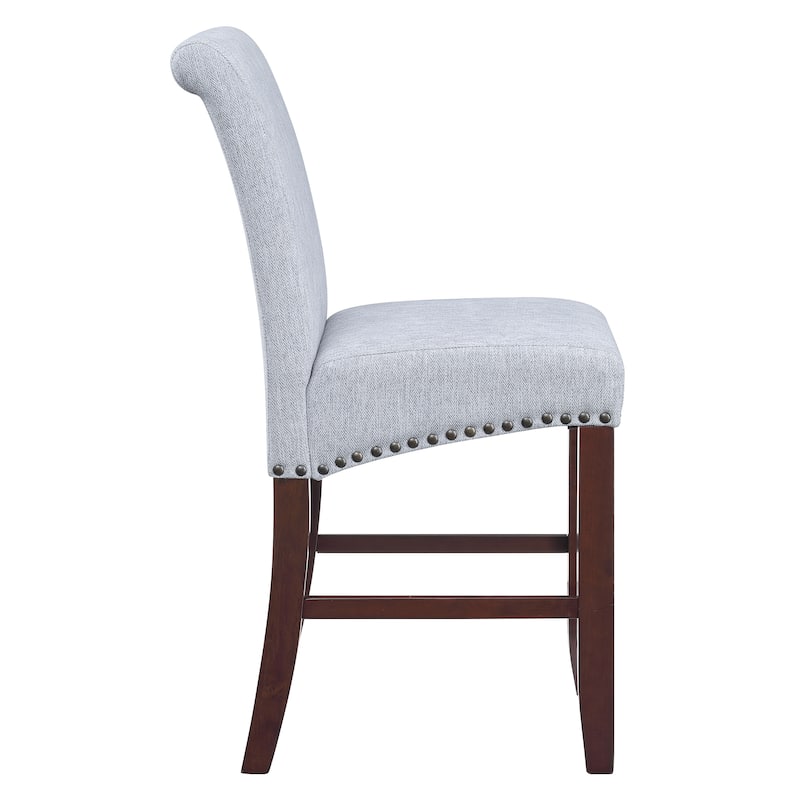 24" Parsons Barstool with Nailheads