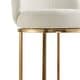 preview thumbnail 36 of 51, Spruce & Spring Chloe Upholstered Swivel Counter Bar Stool with Metal Frame and Arched Back